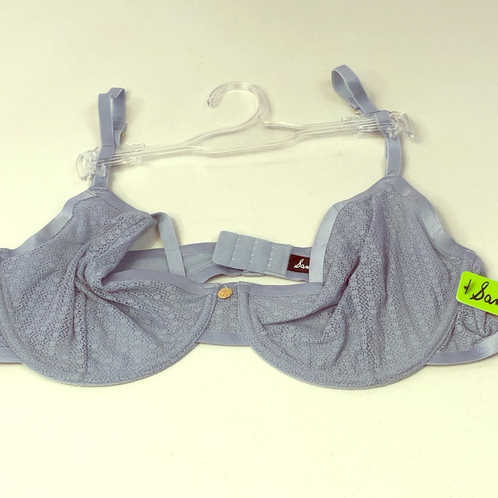 Sam Edelman 36DD Blue Geo Mesh Underwire Bra